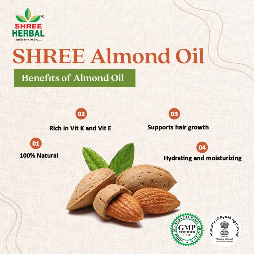 Almond Oil (Moisturization and Skin Barrier)