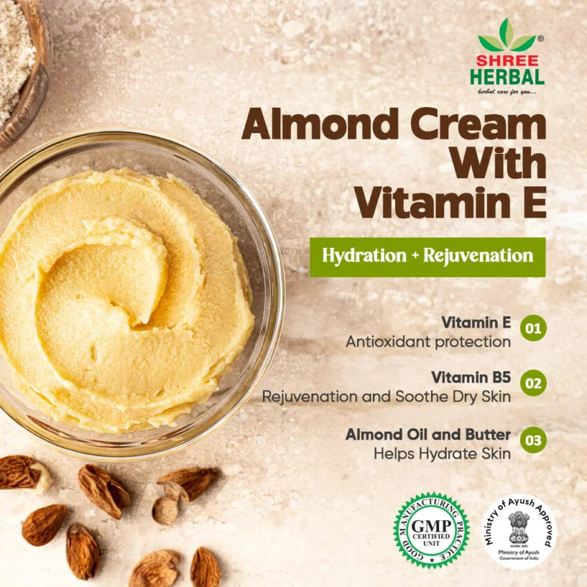 Almond Cream Enriched with Vitamin E - 50g