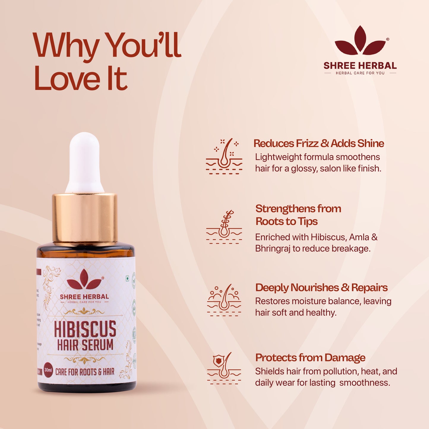Hibiscus Hair Serum - 30mL