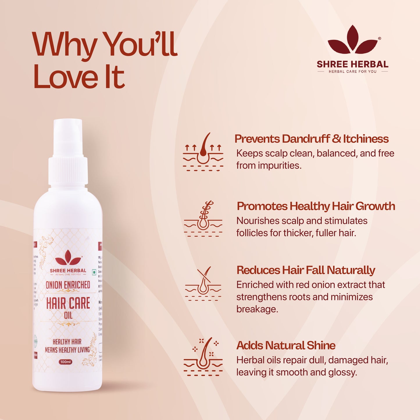 Hair Oil Enriched with Onion - 100mL